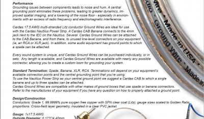 Cardas GROUND CABLE