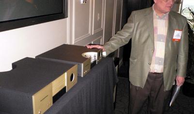 Lew Johnson of conrad-johnson design with their latest products